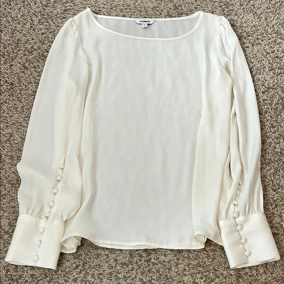 3 Item Polyester Career Blouse Shirt Bundle - J. Crew & Express - Sz Small / 2 - Picture 3 of 10